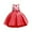 Red, variant on Augper Toddler Girls Solid Color Pearl Embroidery Bowknot Birthday Party Flowers Gown Kids Dresses