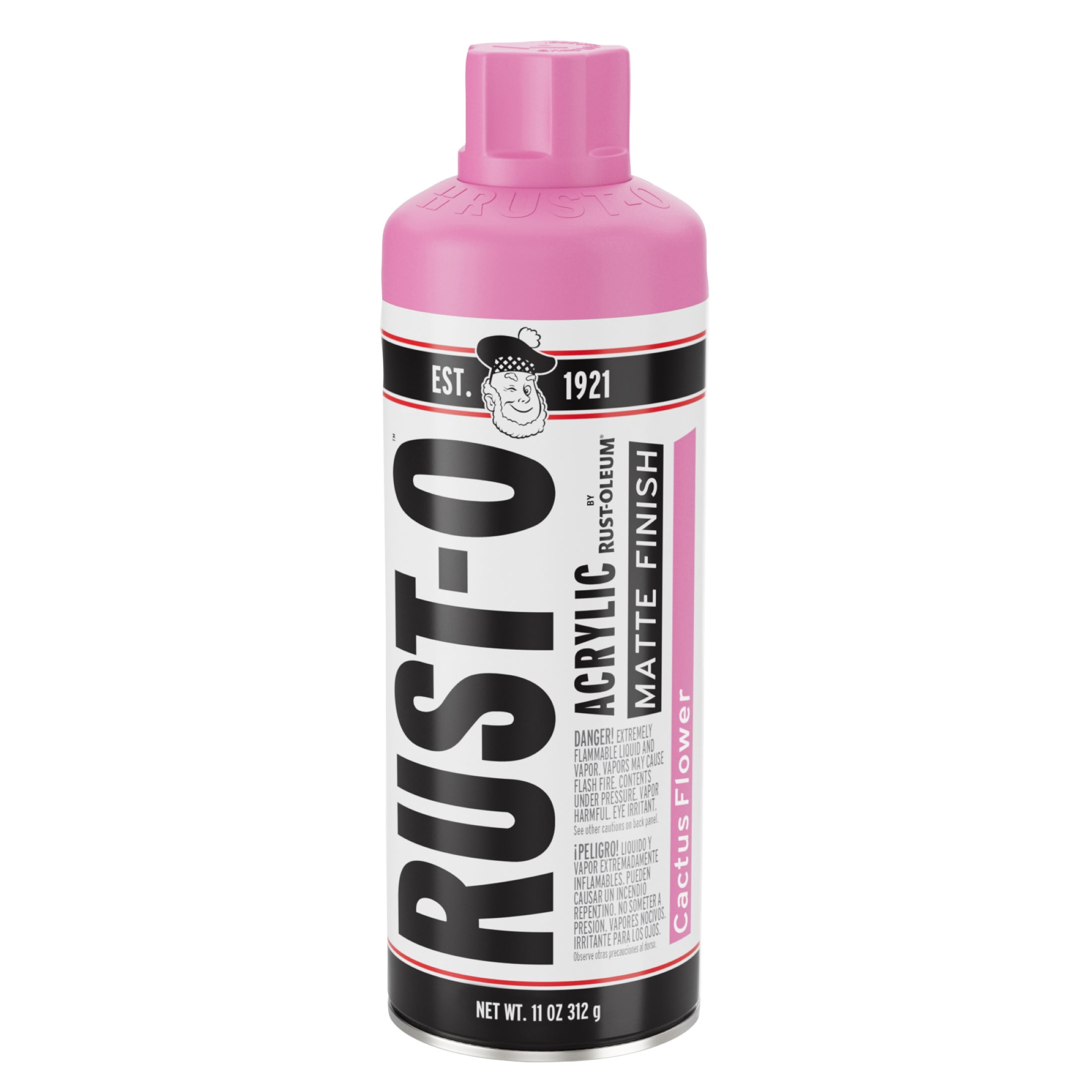 6 Pack, Cactus Flower, Rust-Oleum Rust-O Acrylic Matte Spray Paint-392215, 11 oz