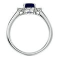 thumbnail image 3 of SuperJeweler 1 3/4 Carat Oval Shape Sapphire and Two Diamond Ring In 14 Karat White Gold For Women, 3 of 6