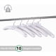 thumbnail image 4 of Paquete de 10 perchas de satén blanco extra largas, 38 cm, perchas de seda suave para camisetas, camisas, abrigos y suéteres de boda., 4 of 5