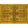 thumbnail image 1 of Ahgly Company Machine Washable Indoor Rectangle Abstract Yellow Modern Area Rugs, 7' x 10', 1 of 4