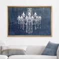 thumbnail image 2 of wall26 Framed Canvas Print Wall Art Gray Pastel White Fancy Crystal Chandelier Decorative Lights Digital Art Realism Contemporary Chic Relax/Calm for Living Room, Bedroom, Office - 16"x24", 2 of 5