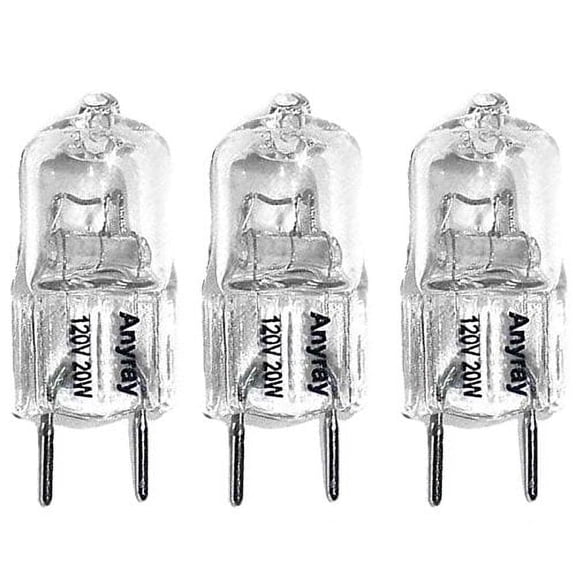Anyray Halogen 20W Light Bulbs, Dimmable (3 Pack)