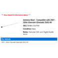thumbnail image 2 of Antenna Mast - Compatible with 2001 - 2006 Chevrolet Silverado 2500 HD - AC Delco, 2 of 2
