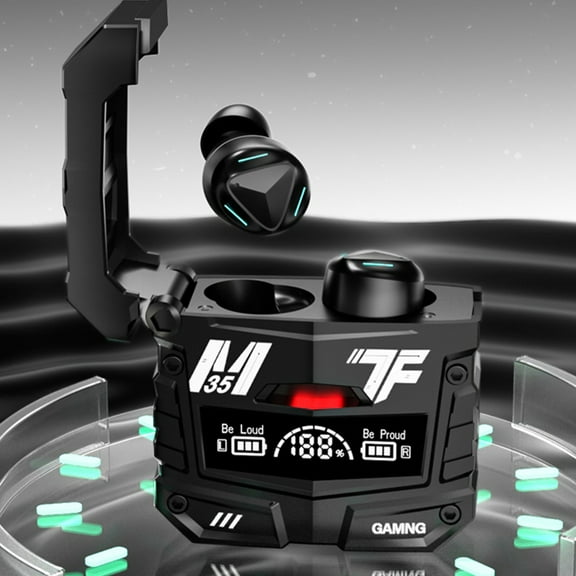 True Wireless Gaming Earbuds with 60ms Low Latency, Active Noise Cancelling and Digital Battery Display, Bluetooth 5.3 In-Ear Headphones for Mobile Esports, Sports and Commute