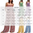 thumbnail image 3 of Womens Two Piece Outfit Spaghetti Strap Tube Top High Waist Belted Wide Leg Pants with Pockets Solid Color Vacation Set Green XL(XL), 3 of 7