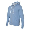 thumbnail image 2 of Fleece Unisex French Terry Heathered Hooded Full-Zip Sweatshirt, 2 of 5
