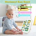 thumbnail image 5 of Facvoer Montessori Sensory Toys Board for 1-3 Year Olds, Baby Busy Board for Fine Motor Skills, Educational Travel Kids Toys for 1 2 3 Years Old, Christmas Birthday Gift for Boys & Girls, Green, 5 of 7