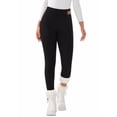 thumbnail image 6 of VORENI Women's Fleece Lined Leggings, High Waisted Thermal Leggings for Women, Soft Stretch Winter Warm Tummy Control, Black, 6 of 8