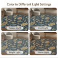 thumbnail image 7 of ODIKA 4'x6' Blue Deep Vintage Floral Elegance Washable Area Rug Intricate Botanical Pattern with Classic Charm for Home Office, Under Desk, Non-Slip Chair-Friendly, Flatwoven, 7 of 7