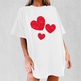 thumbnail image 2 of Diufon Hauts de la Saint-Valentin pour Femmes, Manches Courtes, Col Rond, Pull Tendance, Blouse Longue Imprimée à Sequins, 2 of 5