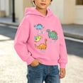 thumbnail image 6 of CYRBOKO Boys Dinosaur Graphic Hoodie, Casual Pullover Lightweight Long Sleeve Fall Kids Sweatshirts Pink Size 9-10 T, 6 of 9