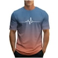 thumbnail image 2 of COSFO Mens Tshirts Gradient Workout Short Sleeve Casual Tops Loose Summer Crew Neck Pullover Graphic Tees, 2 of 5