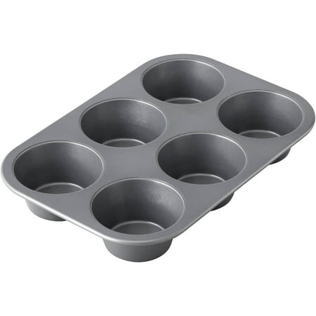 Wilton Treats Made Simple Non-Stick 6-Cavity Jumbo Muffin and Cupcake (Best Non Stick Muffin Pan)