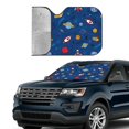 thumbnail image 2 of Yiaed Space Print Car Windshield Sunshade Front Auto Car Front Window Sun Shade Foldable Sun Visor Shield Cover Auto Accessories for Sedan SUV Truck-Medium, 2 of 5