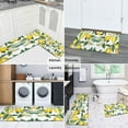 thumbnail image 6 of Lemon Floral Rugs and Mats Non Skid Washable Absorbent Microfiber Soft Kitchen Mat for Floor Set Of 2 Decor Stain Resistant 17"x47"+17"x30", 6 of 7
