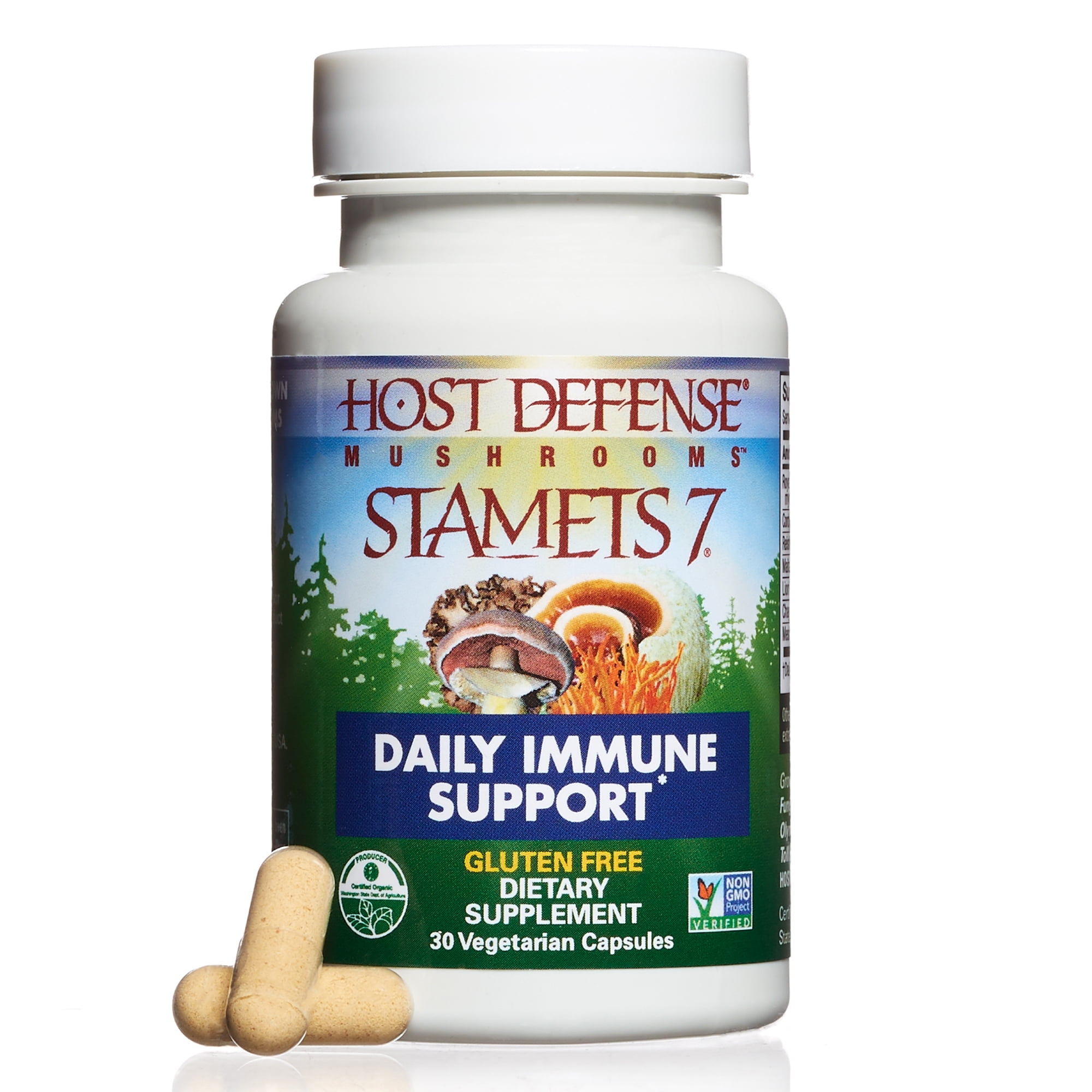 Host Defense Stamets 7 Multi Mushroom Capsules, Supports Overall