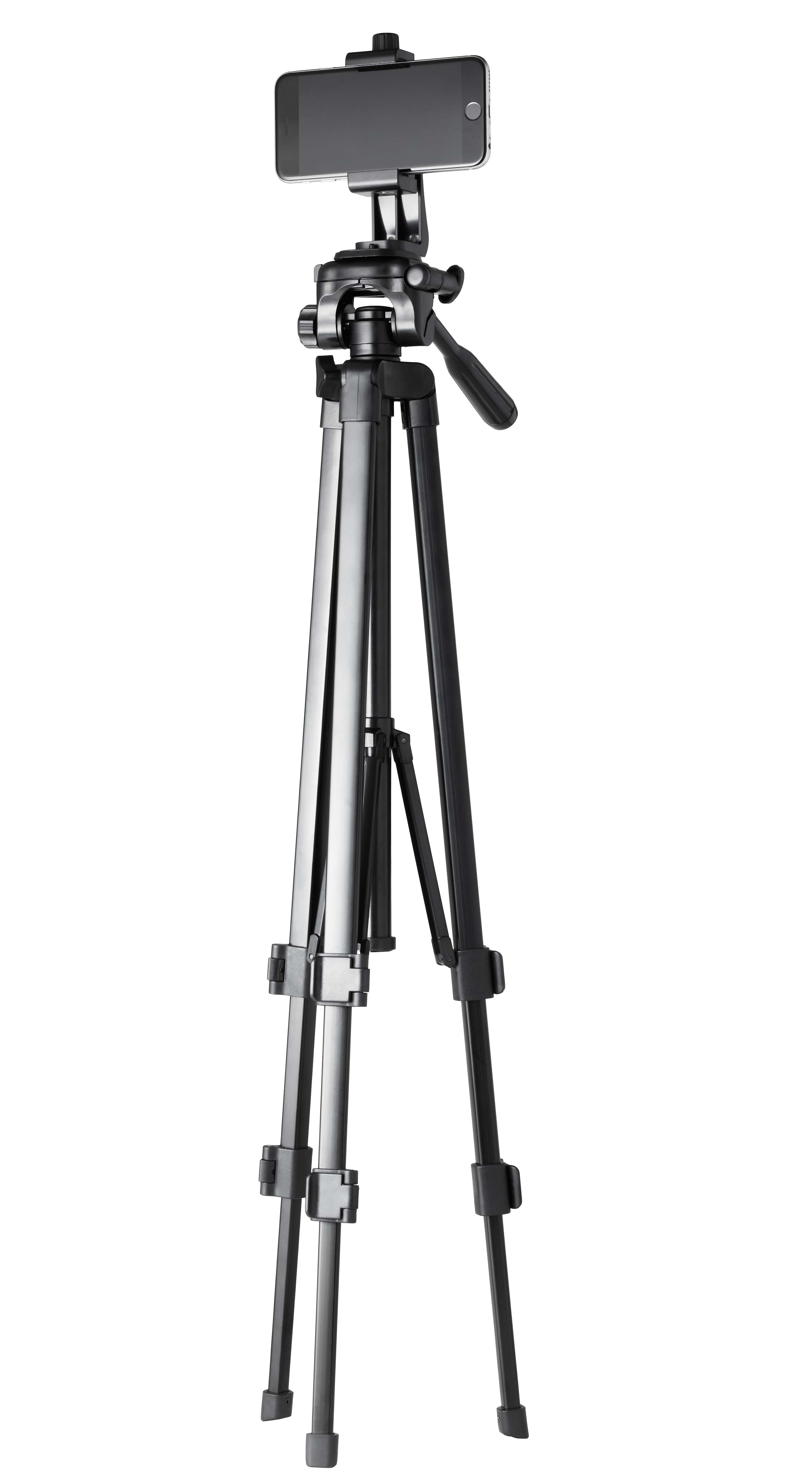 onn. 52-Inch Aluminum Tripod with Smartphone Cradle, Black photo 2