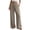 Khaki, variant on NIEWTR Linen Wide Leg Pants Woman High Waisted Pull On Button Drawstring Baggy Casual Summer Palazzo Pants with Pockets(Khaki,S)