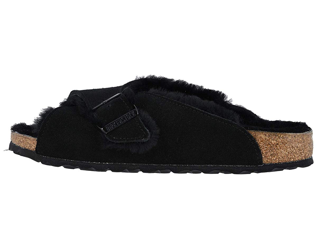 Birkenstock Arosa Shearling Black/Black Suede/Shearling
