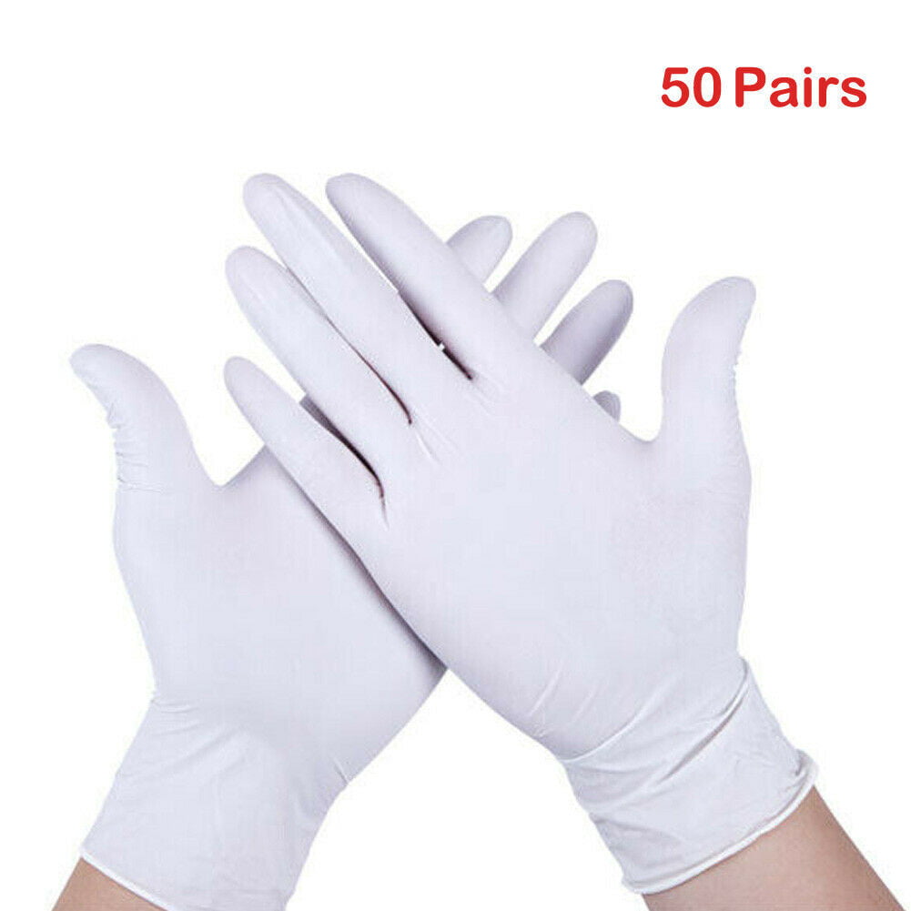 Exam Grade Non-Nitrile Vinyl Free Size XL White 5mil Latex Gloves 