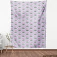 thumbnail image 4 of Floral Upholstery Fabric by the Yard, Image of Cyclamen Flowers with Green Leaves and Flying Dragonflies, Decorative Fabric for DIY and Home Accents, Pastel Purple and Multicolor by Ambesonne, 4 of 5