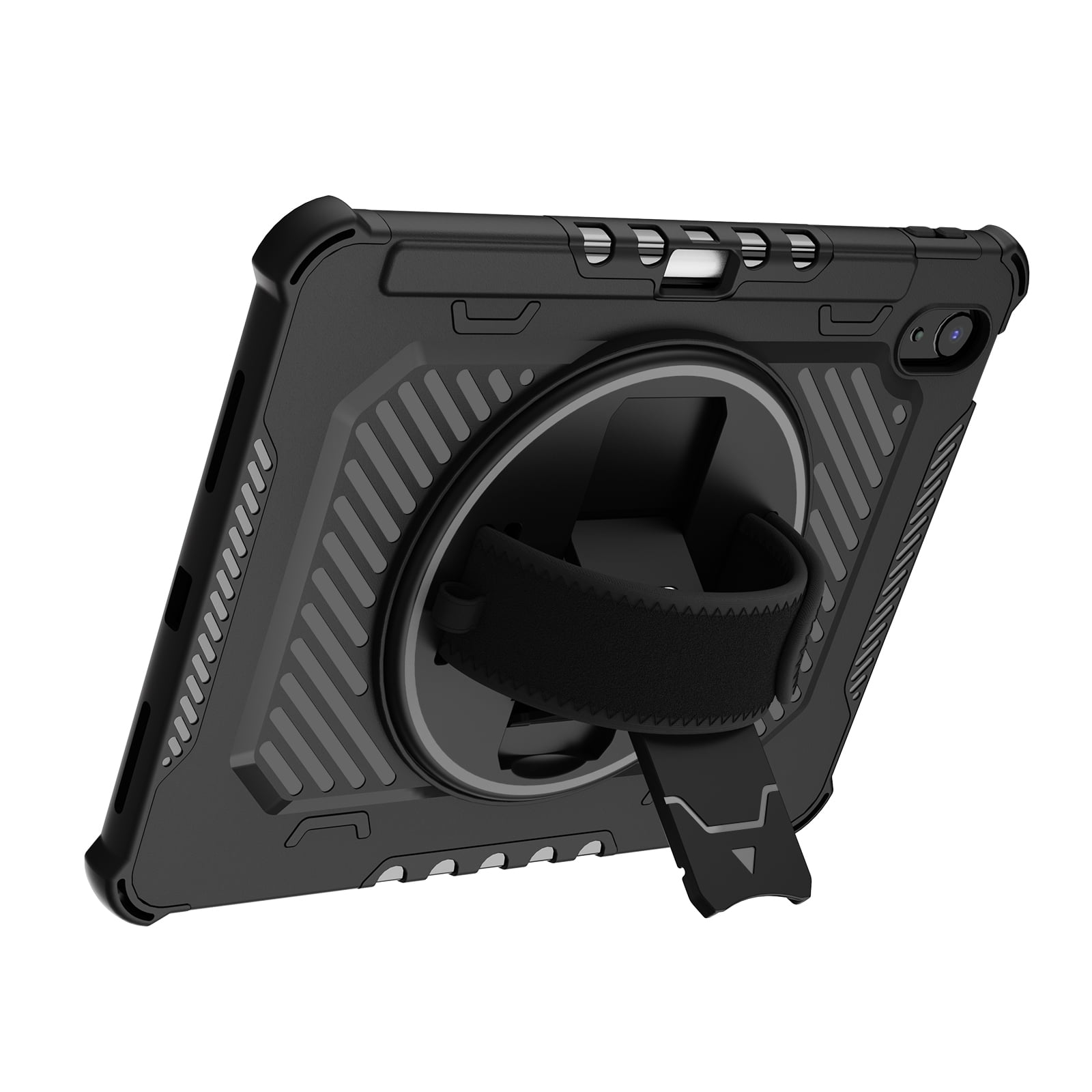 iPad 10th Generation Case 2022,TECH CIRCLE Military Grade Heavy Duty Shockproof Silicone Protective Cover for iPad 10th Gen 10.9 Inch 360° Rotatable Stand Pencil Holde Case for Girl Boy,Black