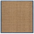 thumbnail image 2 of SAFAVIEH Natural Fiber Arbor Bordered Area Rug, Natural/Light Navy, 6' x 6' Square, 2 of 10