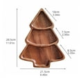 thumbnail image 6 of Christmas Tree Shaped Wooden Serving Tray Charcuterie Board Compartment Snack Platter for Breakfast Fruits Nuts Holiday Party Home Decor, 6 of 7