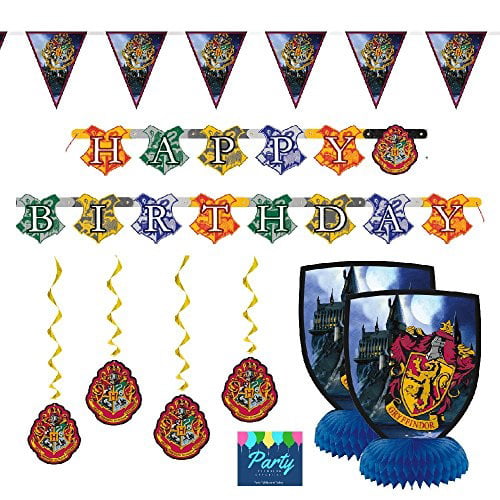7pc Harry Potter Party Decoration Kit Howwarts Kids Childrens Birthday Supplies 