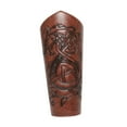 thumbnail image 4 of Muñequera de cuero sintético con forma de guantelete y brazalete ancho, brazaletes medievales para accesorios fotográficos Marrón, 4 of 10