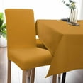 thumbnail image 5 of Chair Covers Solid Color Dining Chair Slipcovers Dark Yellow Stretch Removable Chair Seat Protector Party Decoration Set of 4, 5 of 6
