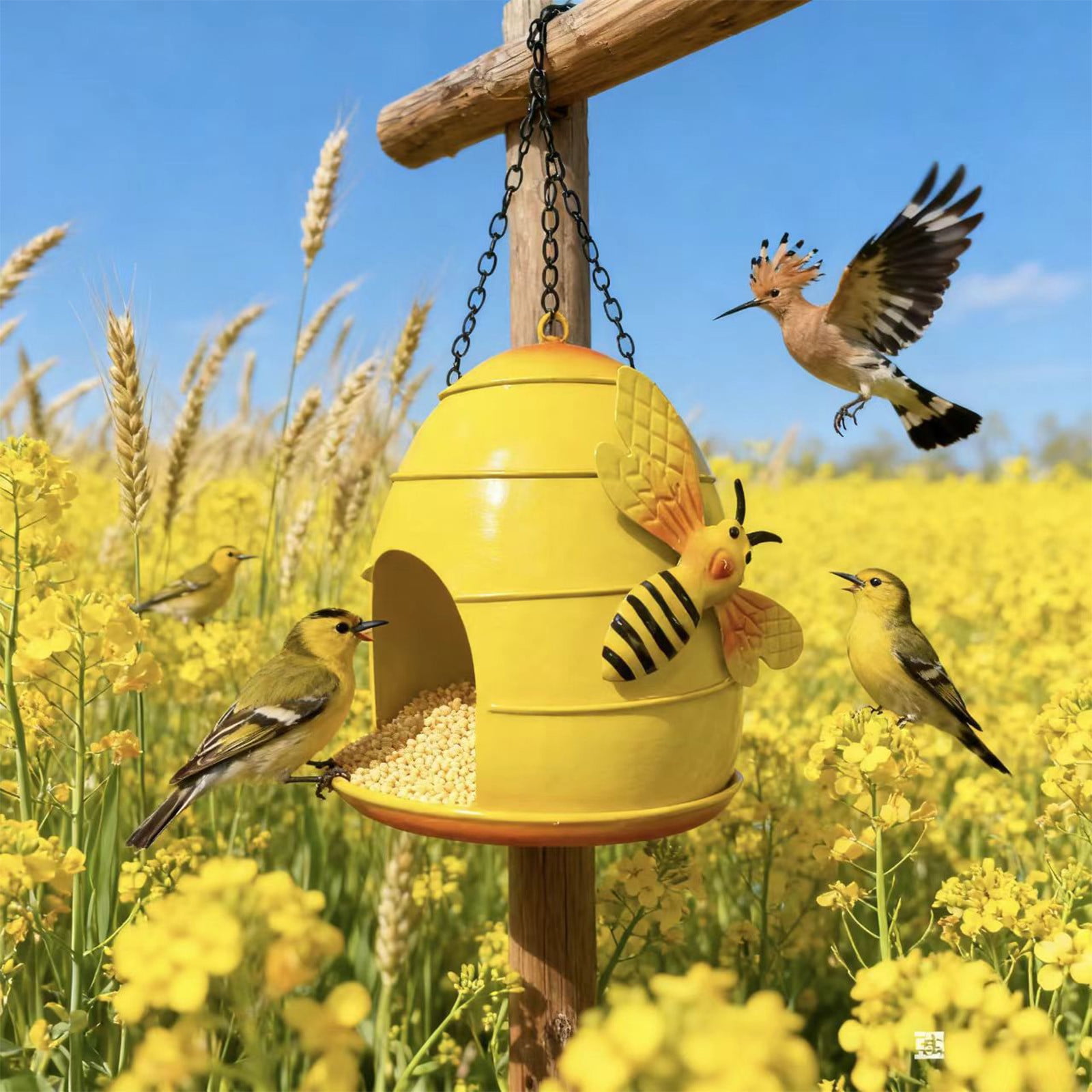 Outdoor Hanging Birds Feeder Garden Hummingbirds Feeder Wrought Iron Birdhouse Artistics Decorative Designs