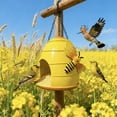 thumbnail image 6 of DAMAI Bee-Theme Bird Feeder, Weatherproof Outdoor Food Holder, Funny Decorative Bird Feeder for Feeding, Watching, Garden, Porch, Balcony, 6 of 6