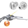 thumbnail image 3 of Unique Bargains Universal M10 Motorcycle Mirror Hole Plugs Screws Mirrors Caps Lock Offs Cover Caps Positive Silver Tone, 3 of 7
