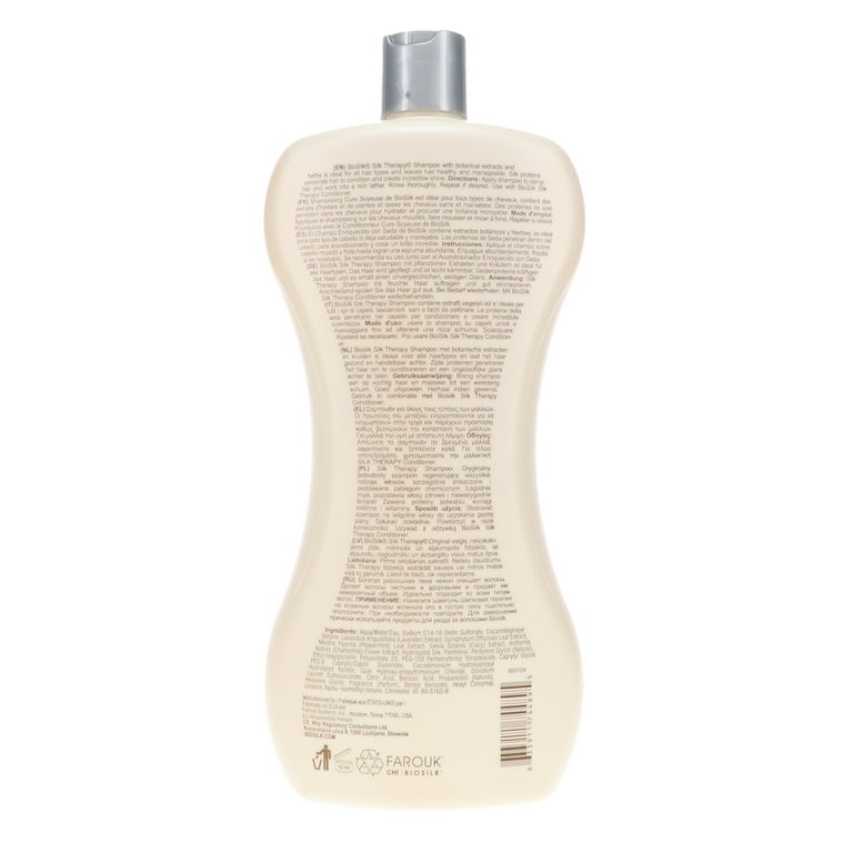 BioSilk Silk Therapy Shampoo, 34 oz, for smooth and manageable