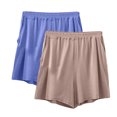 thumbnail image 2 of Tranfacy Shorts de Course pour Femmes, Shorts de Gym pour Femmes, 2 Pcs Shorts d'Été Élastiques Taille Fine Style Décontracté Pyjamas Amples Pantalons de Maison, 2 of 3
