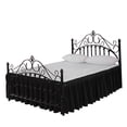 thumbnail image 4 of OUNONA Black Bedding Pleated Skirt with Hidden Zipper for Full Bed Coverage, 4 of 8