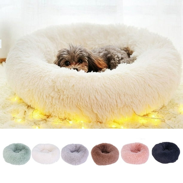 Meidiya Plush Calming Dog Bed,Donut Dog Bed for Small Dogs,Medium & Large,Anti Anxiety Dog Bed