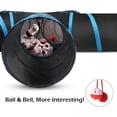 thumbnail image 4 of Cat Toys Cat Tunnel Tube Way Tunnels xcm Extensible Collapsible Cat Play Tent Interactive Toy Maze Cat House with Balls and Bells for Cat Kitten Kitty Rabbit Small Animal, 4 of 7