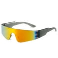 thumbnail image 4 of TIEVOSA Lunettes de Soleil Style Punk UniRimless Design à Carreaux Oeil Mode Coloré (Gris), 4 of 4