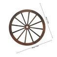 thumbnail image 5 of LOLIPPYY Wooden Wagon Wheel Decor Vintage Wood Wheel Hanging Decoration Wagon Wheel Wall Art, 5 of 7
