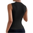thumbnail image 5 of Plebaso Women's Tank Tops High Neck Ruched Sleeveless Shirts Slim Casual Basic Tees Tops for Going Out, 5 of 5
