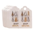 thumbnail image 1 of 100 Uds. Tarjetas de papel de Papá Noel, suministros para fiestas de Navidad, etiquetas Kraft DIY, etiquetas colgantes de papel para envolver Kits de decoración para fiestas 3 árboles blancos Yuarrent HA001764-02, 1 of 6