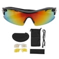 thumbnail image 1 of Gafas protectoras antivaho para niños, protección UV, para patinaje sobre ruedas, deportes al aire libre, montura negra, 1 of 14