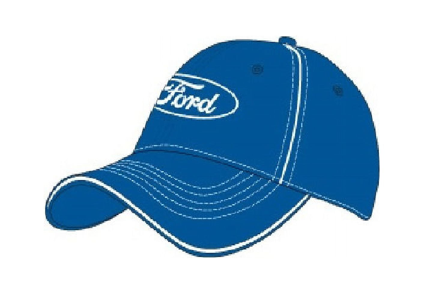 Checkered Flag FOG1831 Ford Oval Logo Checkered Flag Sports Blue Adjustable Structured Hat