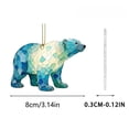 thumbnail image 2 of SDJMa Polar Bear Suncatcher, 2D Flat Acrylic Polar Bear Ornament for Christmas Tree, Gifts for Ocean Animal Lovers, 2 of 5