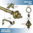 thumbnail image 6 of Urbanest Round Urn Single Curtain Rod Set, 5/8", 28-48", Antique Gold, 6 of 6