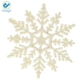 thumbnail image 4 of Deago 12 Pcs Christmas Plastic Glitter Snowflake Ornaments Decoration For Tree Holiday Xmas Party Store Home Décor (3.93inch), 4 of 8