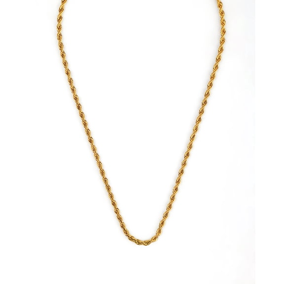 18kt G.P Rope Chain Necklace